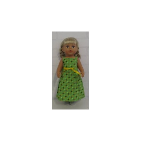 zonnejurk groen sterren  baby born 43cm