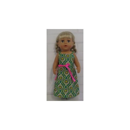 zonnejurk groen appels baby born 43cm