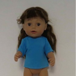 shirtje blauw baby born 43cm