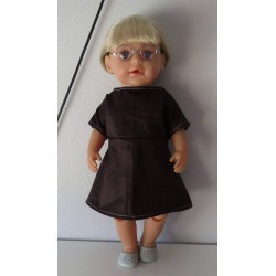 jurk bruin  baby born 43cm