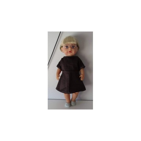 jurk bruin  baby born 43cm