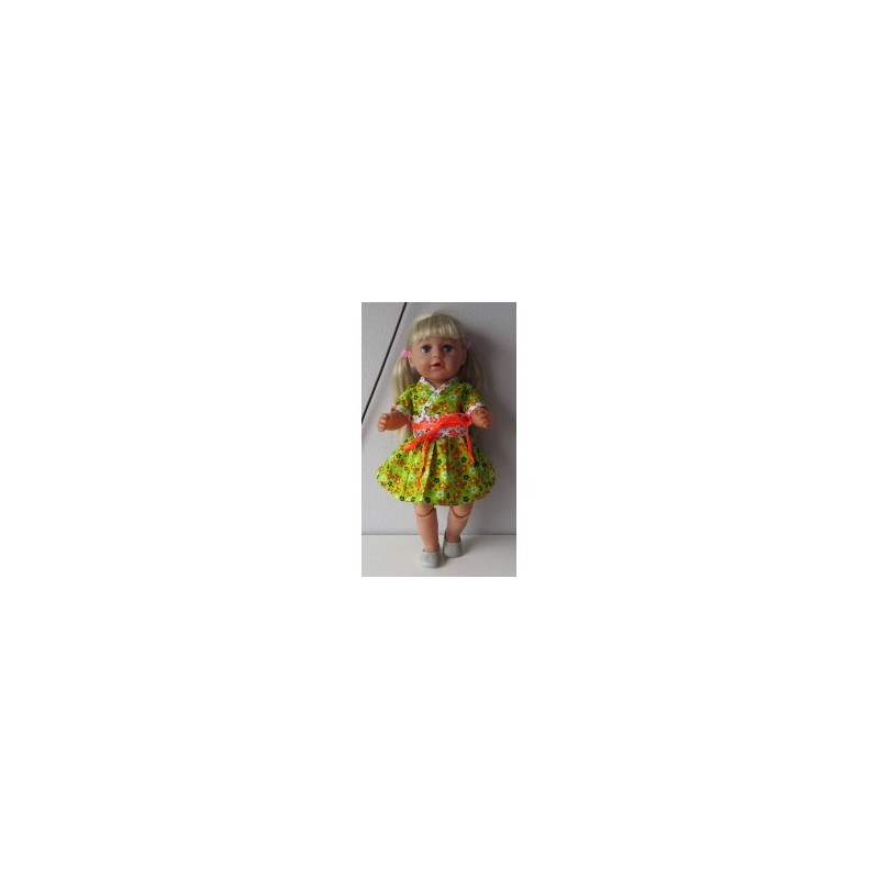chineesejurk groen bloemen baby born 43cm