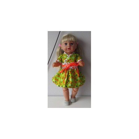 chineesejurk groen bloemen baby born 43cm
