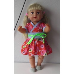chineesejurk met blauw baby born 43cm
