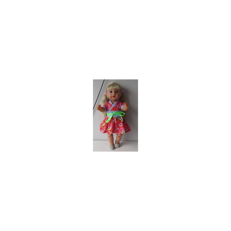 chineesejurk met blauw baby born 43cm