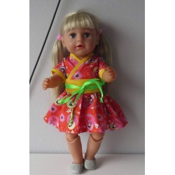 chineesejurk met geel baby born 43cm