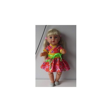 chineesejurk met geel baby born 43cm