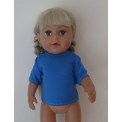 shirtje blauw baby born 43cm