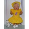 hippejurk set geel met hertje baby born 43cm