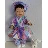hippejurk set weber ruit paars baby born 43cm