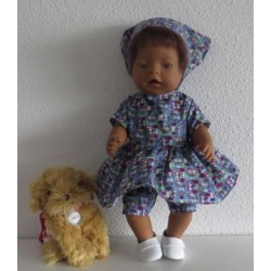 hippejurk set grijs uilen baby born 43cm