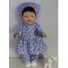 hippejurk set blauw hartjes baby born 43cm