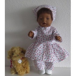hippejurk set oranje bladeren baby born 43cm