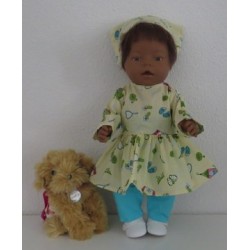 hippejurk set geel prinsessen baby born 43cm