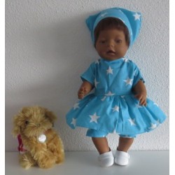 hippejurk set blauw sterren baby born 43cm