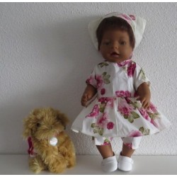 hippejurk set rozen baby born 43cm