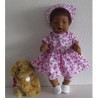 hippejurk set met roze bloemen baby born 43cm