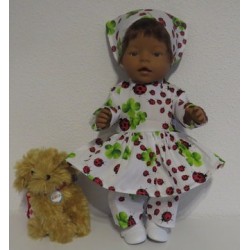 hippejurk set lieveheersbeestjes baby born 43cm