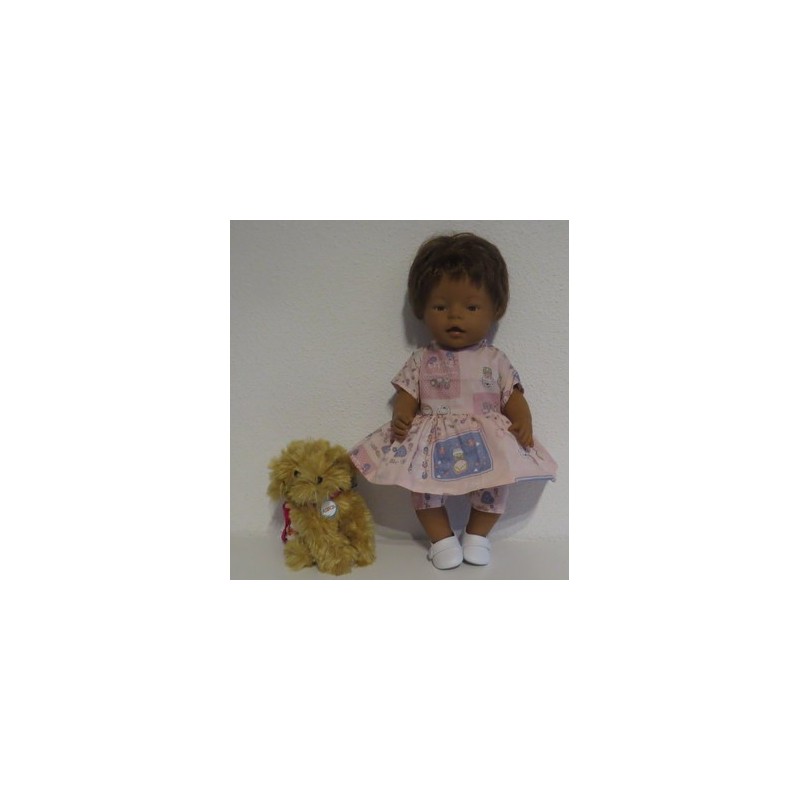 hippejurk set roze matroeska baby born 43cm