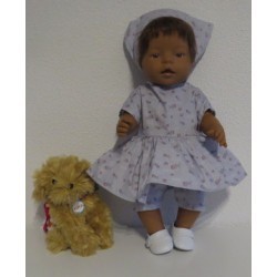 hippejurk set grijs roosjes baby born 43cm