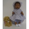 hippejurk set grijs roosjes baby born 43cm