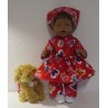 hippejurk set rood vlinders baby born 43cm