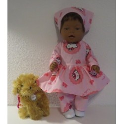 hippejurk set hello kitty  baby born 43cm