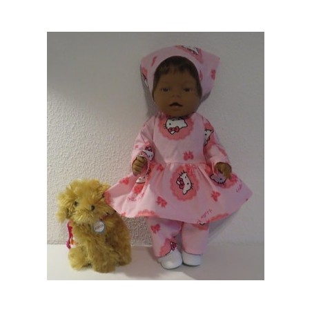 hippejurk set hello kitty  baby born 43cm