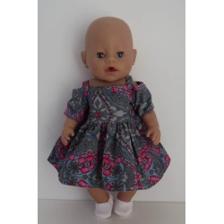 zomersejurk grijs baby born 43cm