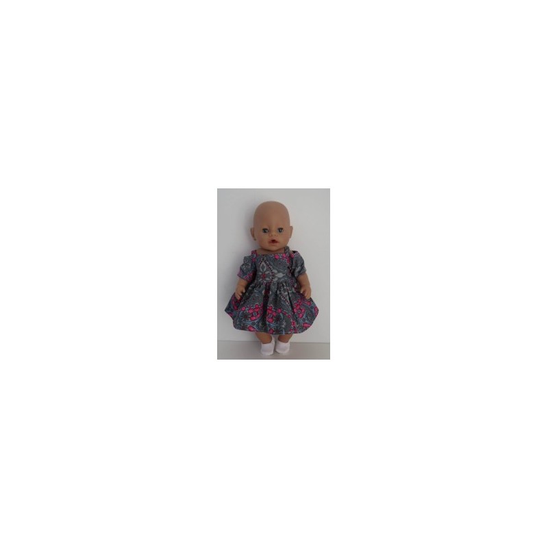zomersejurk grijs baby born 43cm