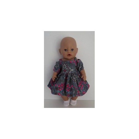zomersejurk grijs baby born 43cm