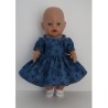 zomersejurk blauw sterren baby born 43cm