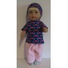 complete set roze met vogel baby born 43cm