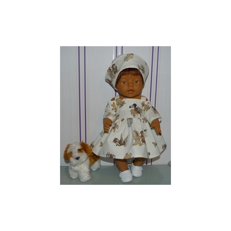 zomersejurk dieren baby born 43cm