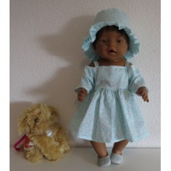 zomersejurk mint bloemen baby born 43cm