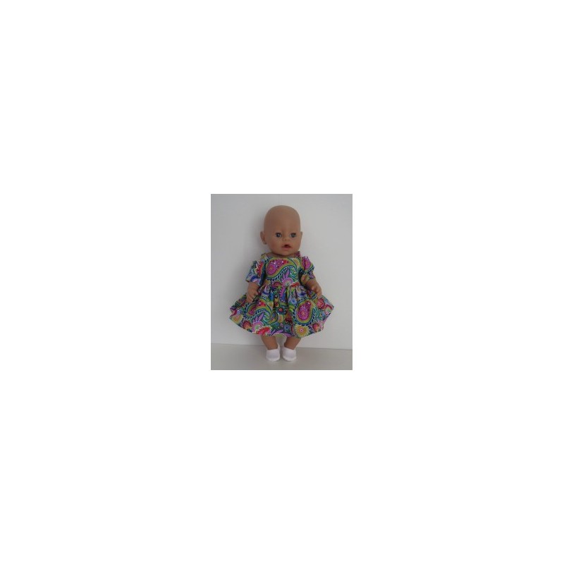 zomersejurk groen retro baby born 43cm