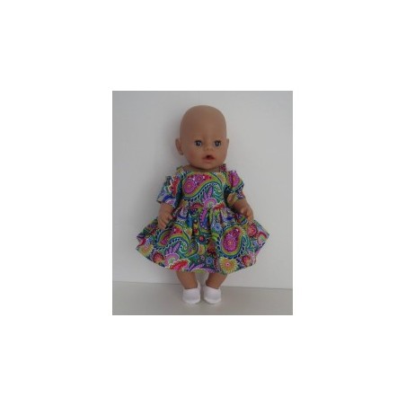 zomersejurk groen retro baby born 43cm