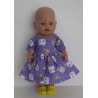 zomersejurk lila kat baby born 43cm