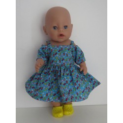 zomersejurk blauw snoepjes baby born 43cm