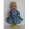 zomersejurk blauw snoepjes baby born 43cm