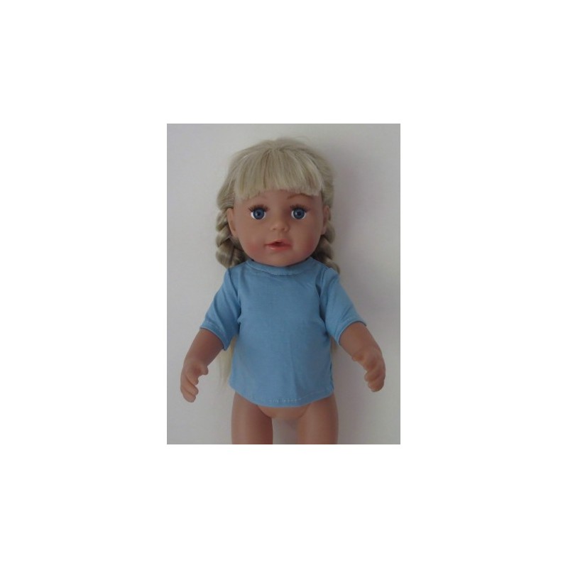 shirtje licht blauw baby born 43cm