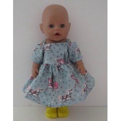 zomersejurk eenhoorns baby born 43cm