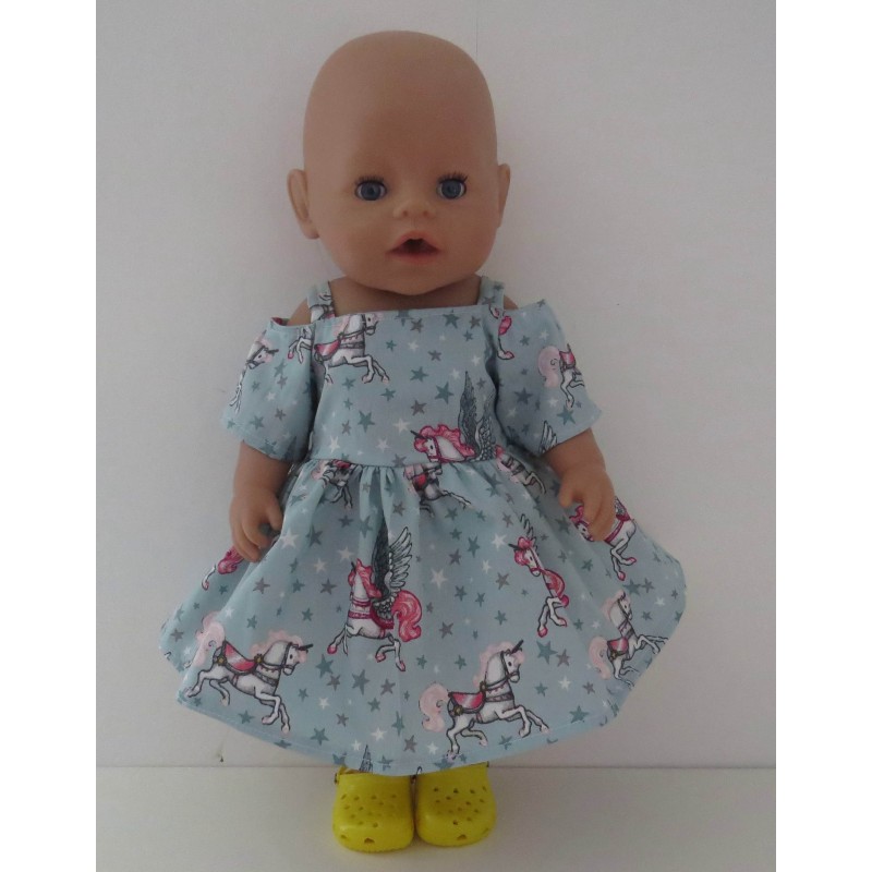 zomersejurk eenhoorns baby born 43cm