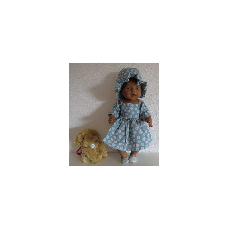 zomersejurk gebloemd baby born 43cm
