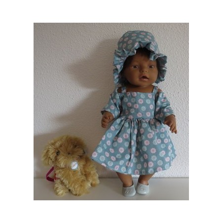 zomersejurk gebloemd baby born 43cm