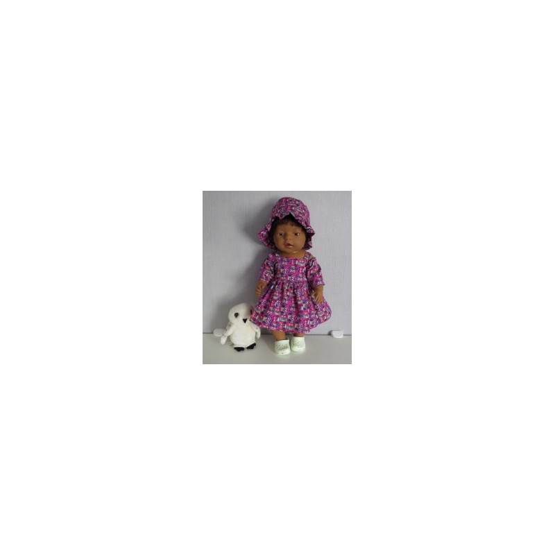 zomersejurk roze uilen baby born 43cm