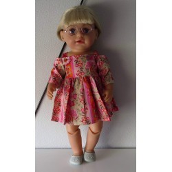 zomersejurk gestreept bloemen baby born 43cm