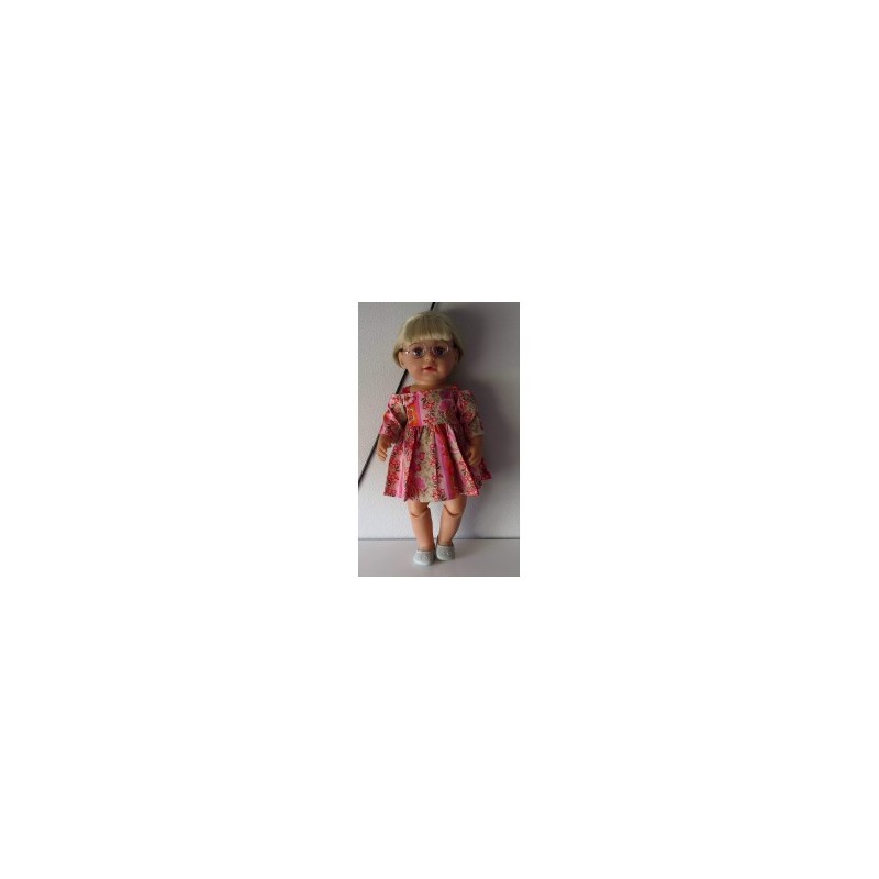 zomersejurk gestreept bloemen baby born 43cm
