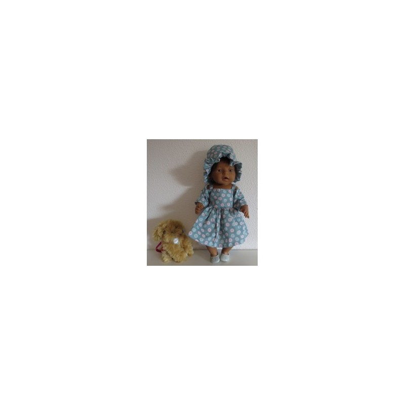 zomersejurk groen bloemen baby born 43cm