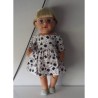 zomersejurk bloemen donker blauw baby born 43cm